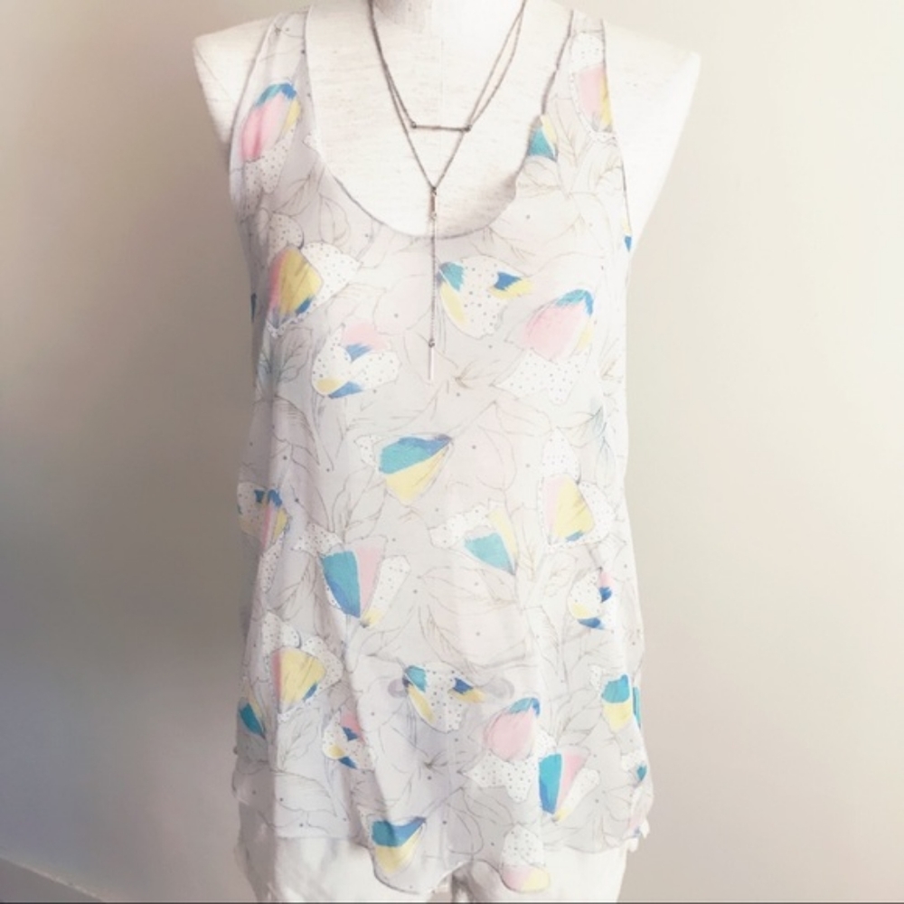 Naven Sheer Print Racerback Tank - Picture 5 of 9